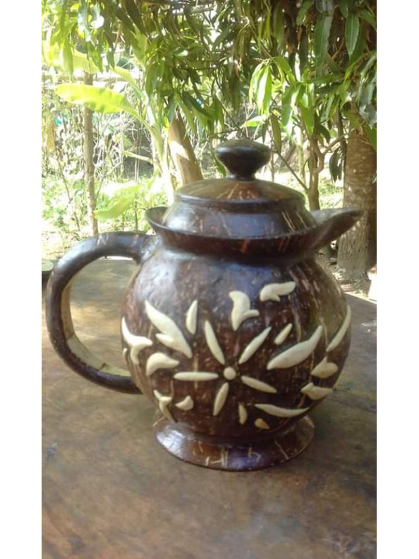 Coconut Shell Tea Pot 