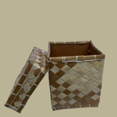 Handwoven Palmyrah Leaf Storage Box