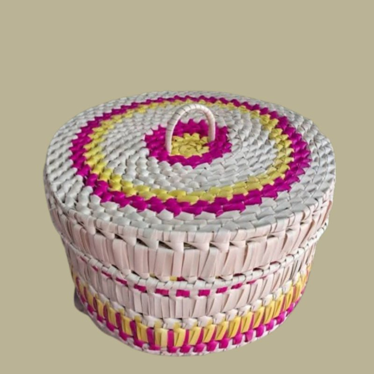 Handwoven Palm Leaf Storage Box