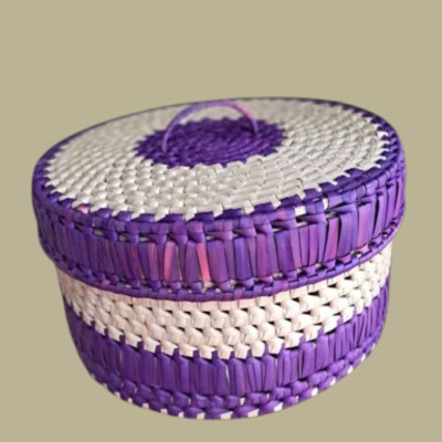 Handwoven Palm Leaf Storage Box